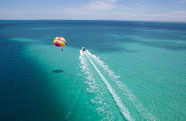 parasailing-over-stocking-island Parasailing Over Stocking Island