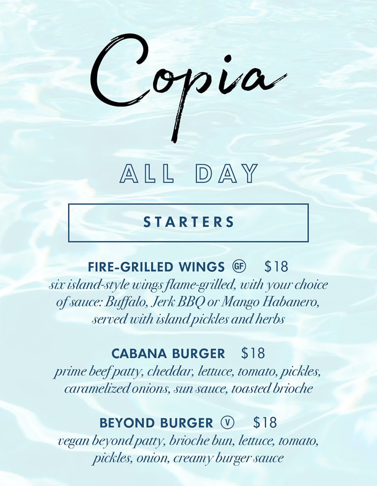 copia-all-day-menu-card - Peace & Plenty Resort, Georgetown, Exuma Beach Rentals Copia All day Menu